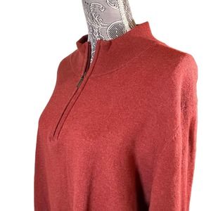 L.L. Bean Men's Cotton Cashmere Quarter Zip Pullover Sweater Size XXL